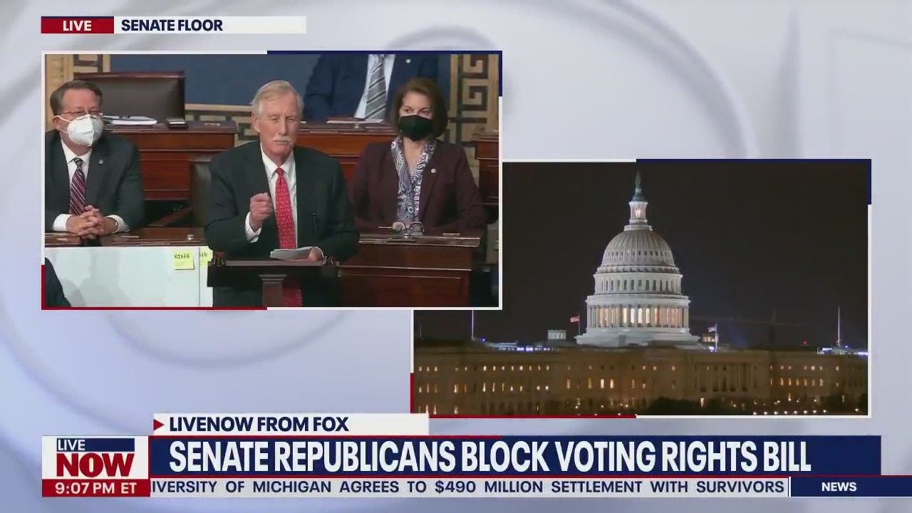 Senate Republicans block voting rights bill