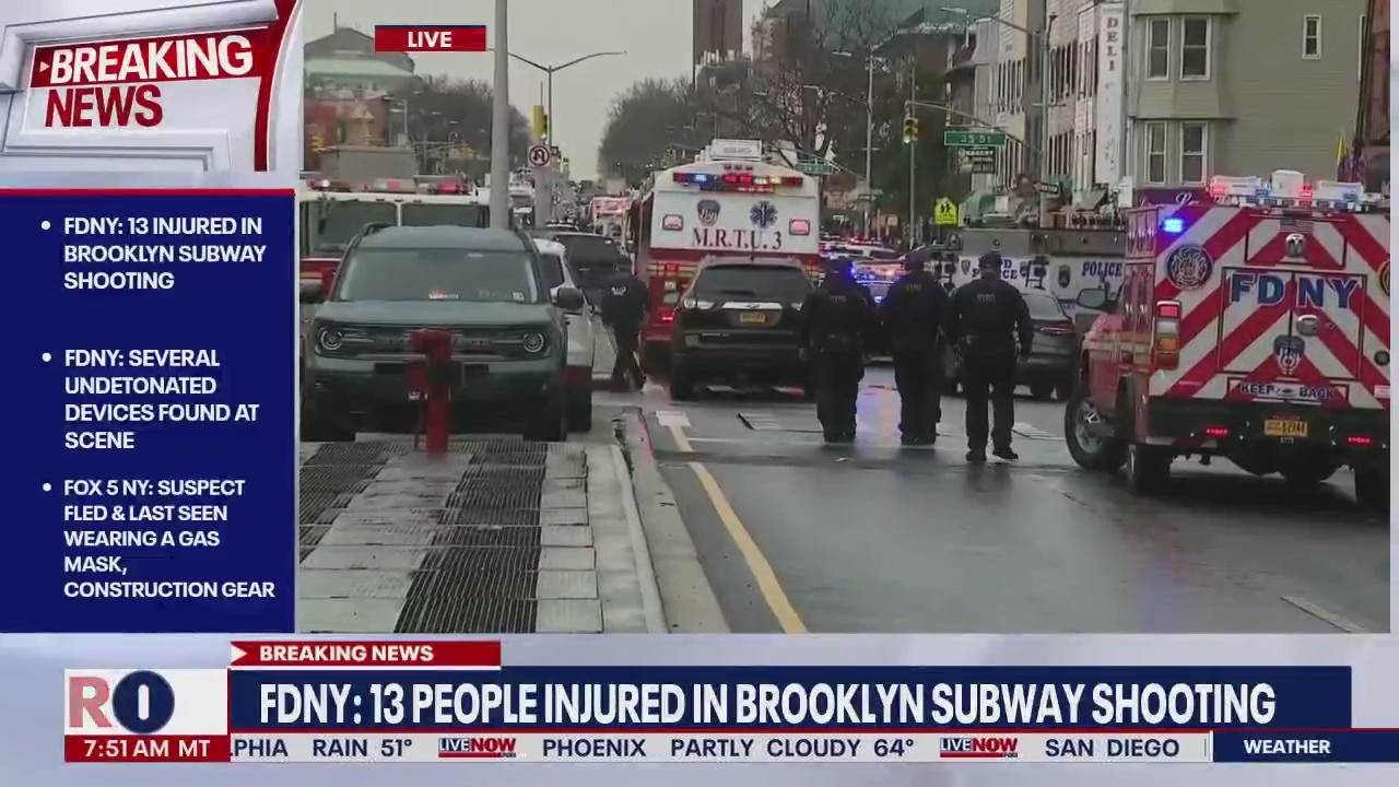 Brooklyn subway shooting new details: 13 injured, undetonated devices found