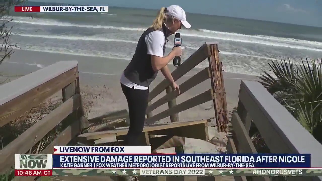 Extensive damage reported in Southeast Florida after Hurricane Nicole