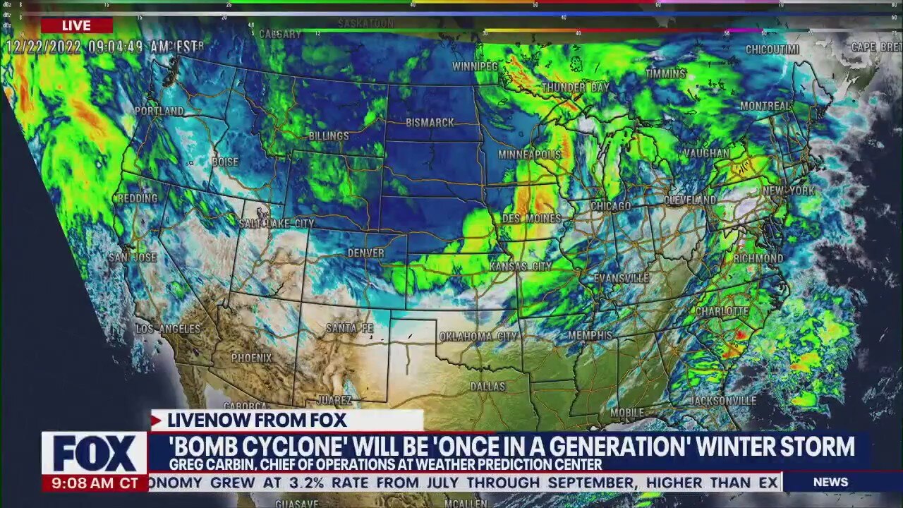 NWS provides latest forecast on 'Bomb Cyclone' winter storm