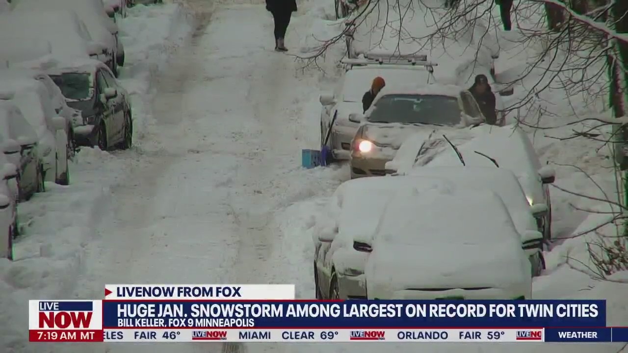 Huge January snowstorm among largest on record for Twin Cities