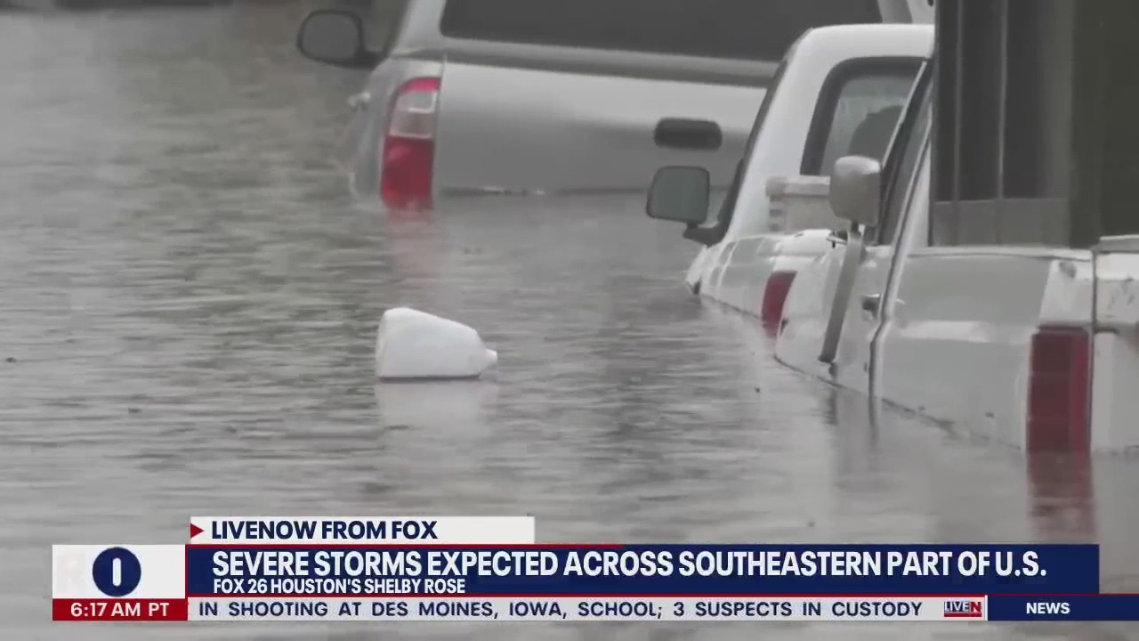 Severe storms expected across southeastern U.S.