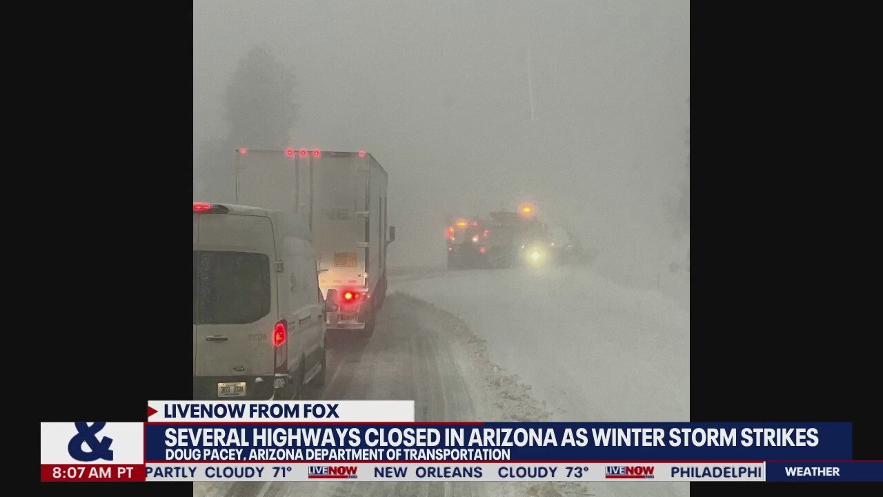 Highways closed in Arizona as winter storm strikes