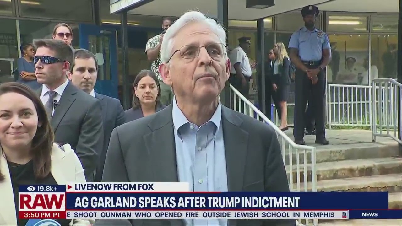 AG Garland speaks after Trump charged