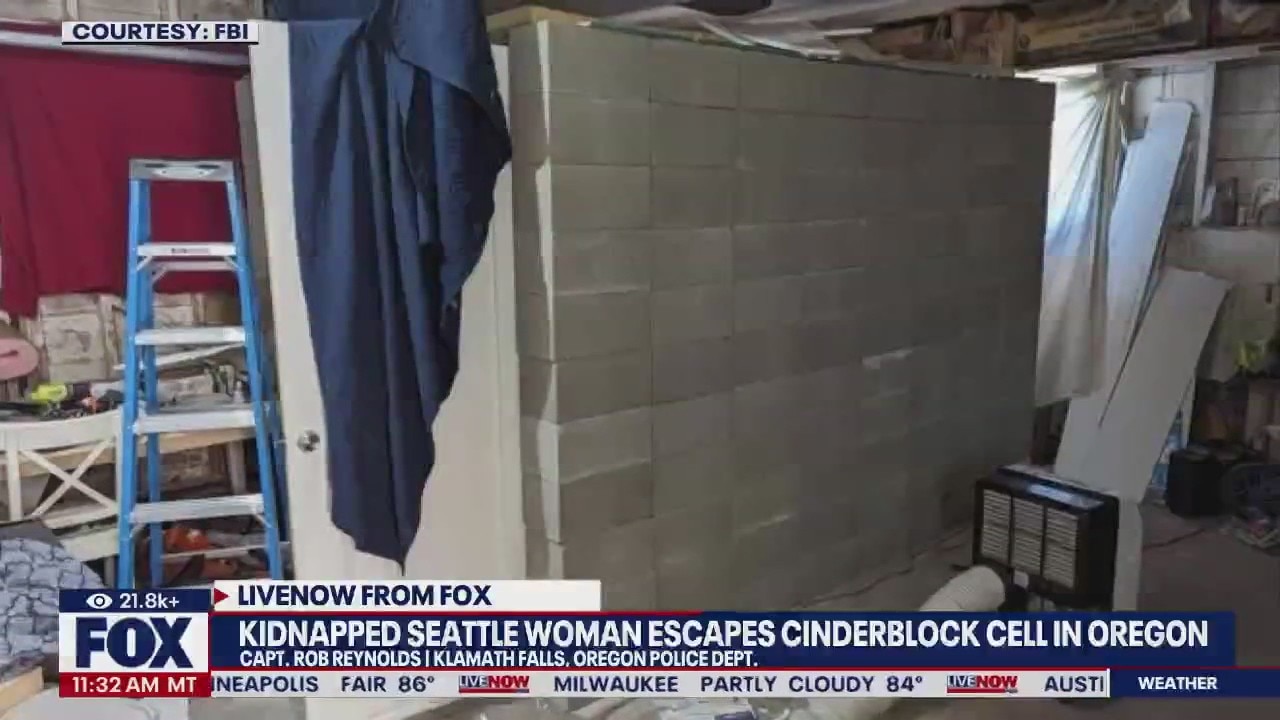 Woman breaks through makeshift cell
