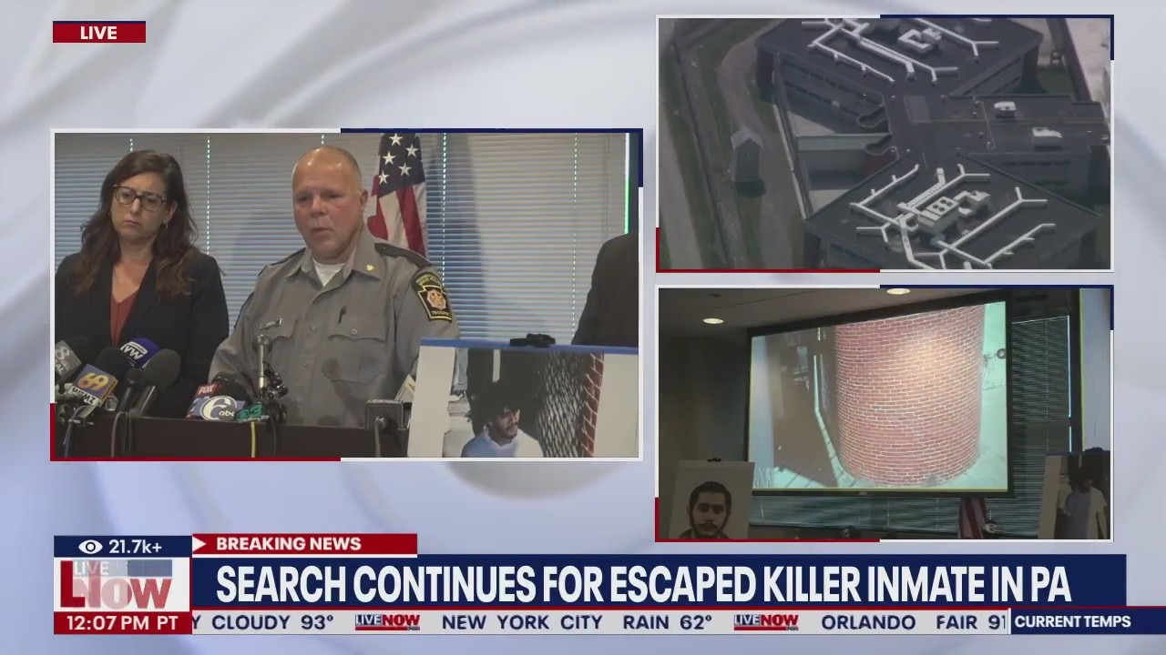 Search area expands for escaped inmate in PA