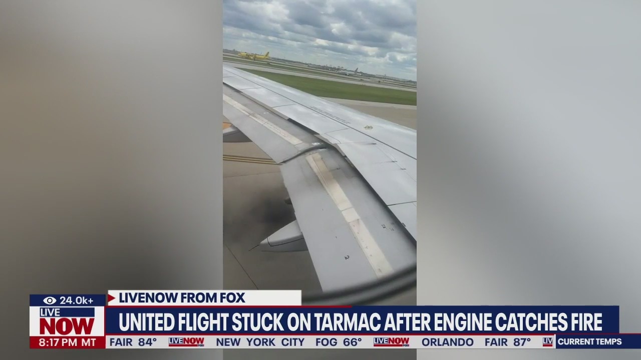 United Airlines flight catches fire at O'Hare