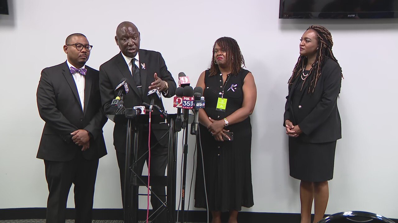 Ben Crump speaks after AJ Owens funeral