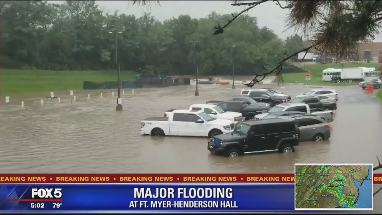 Severe thunderstorms cause flooding issues in DC region