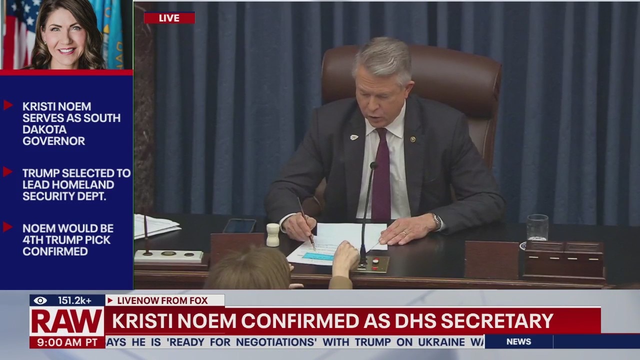 Kristi Noem confirmed as DHS Secretary