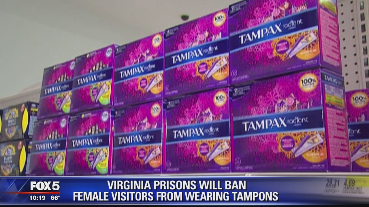 Virginia prisons to ban tampons for female visitors