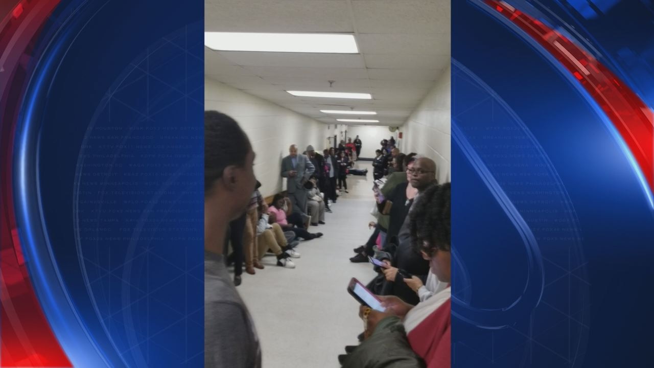 Voters waiting in long lines in Brandywine as ballots reportedly run out