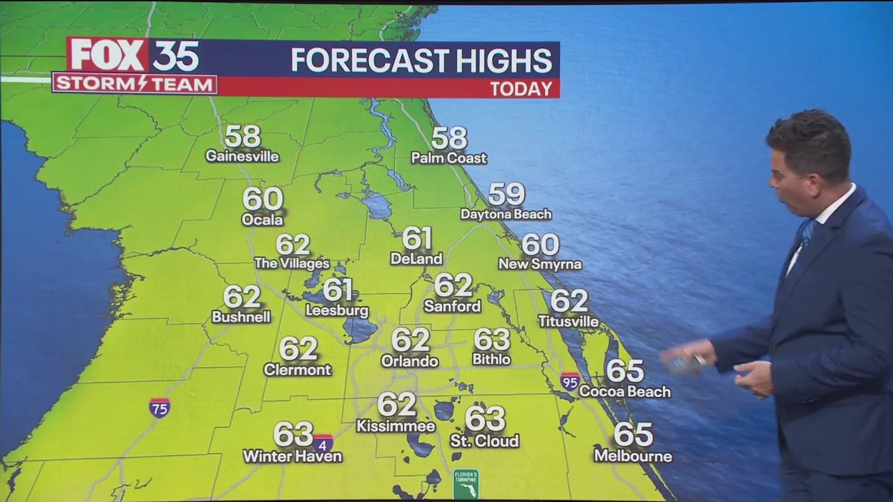 Another cold front to move across Central Florida