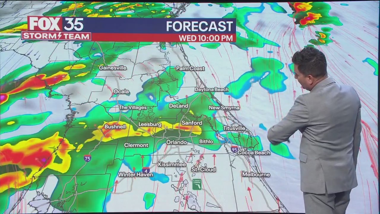 Rain to move in overnight in Central Florida