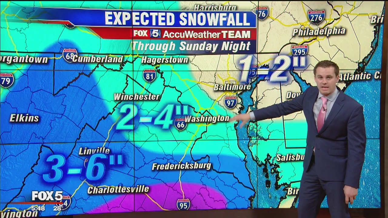 Several inches of snow expected as winter weather moves into DC region over weekend