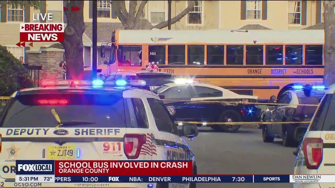 Orange County school bus involved in crash