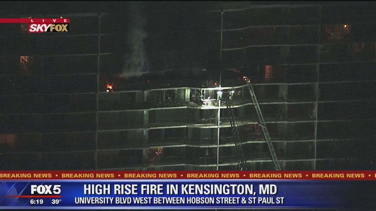 Residents evacuated from high-rise building fire in Montgomery County
