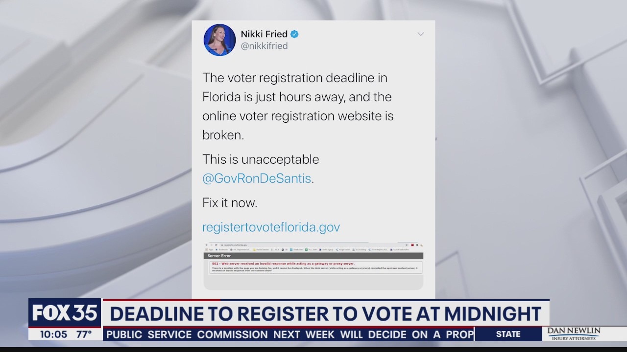 Voter registration website crashes hours before deadline