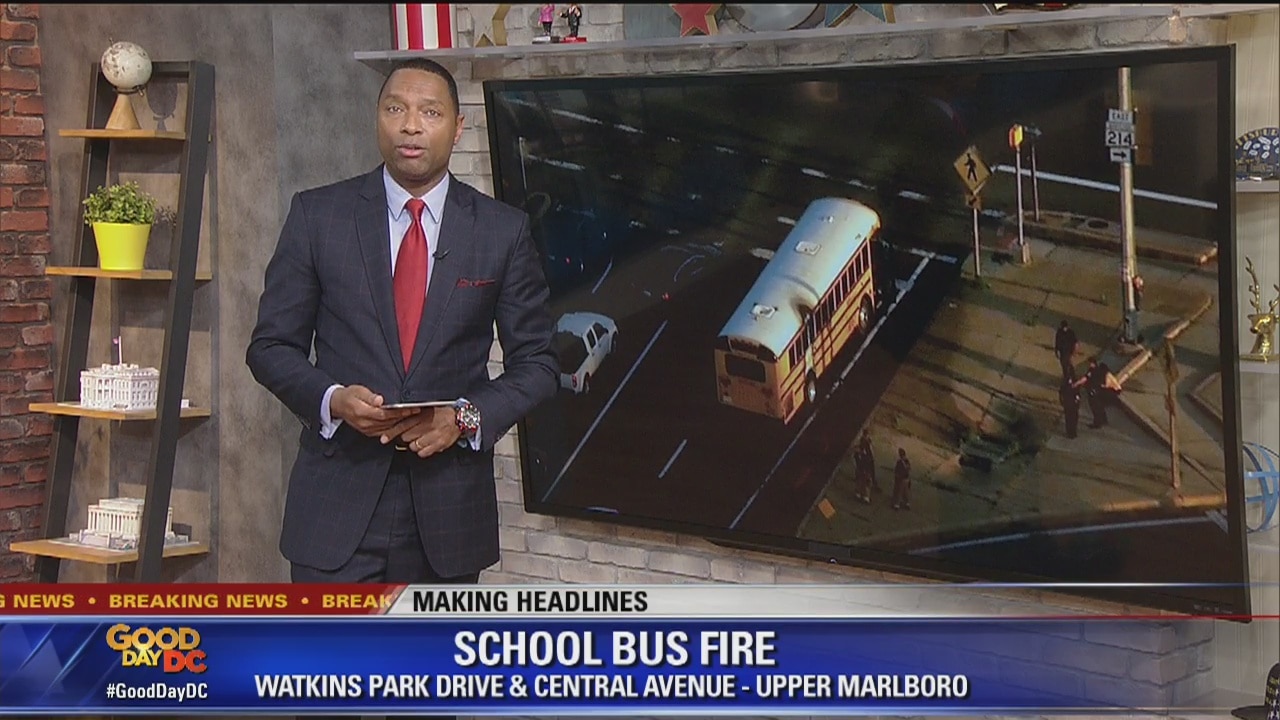 Fire reported on school bus in Prince George?s County