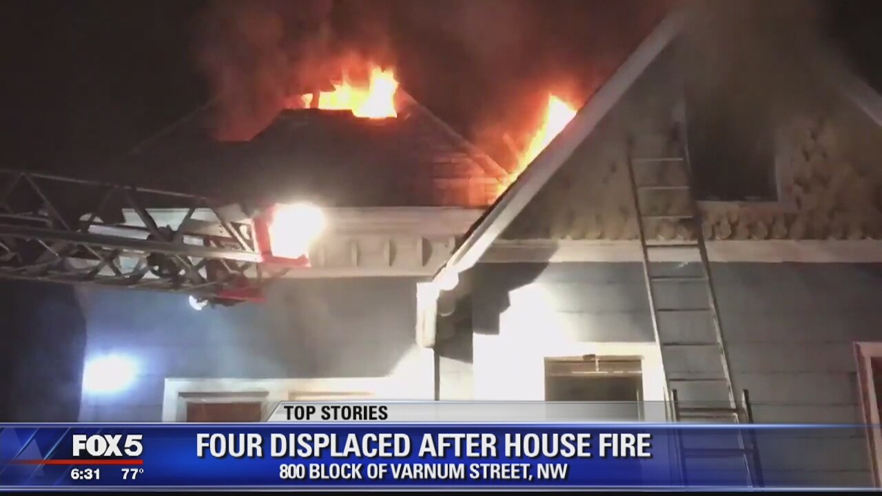 Fire badly damages home in Northwest DC