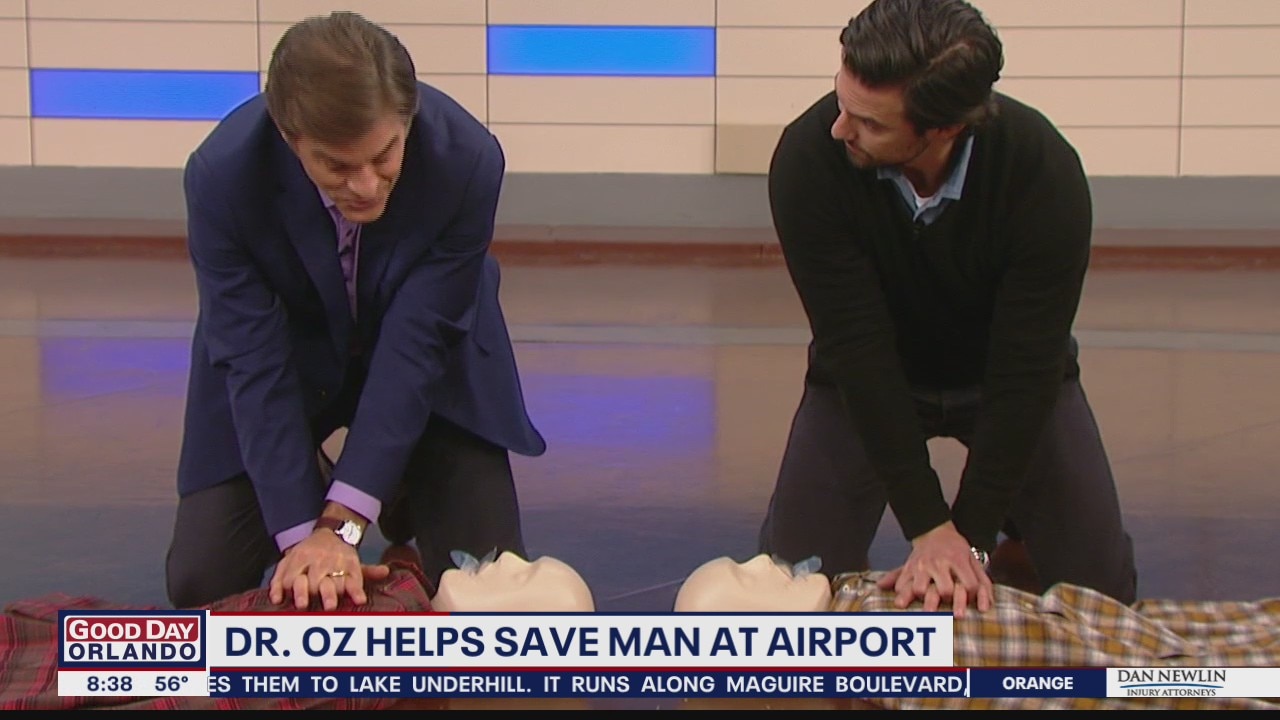 Dr. Oz helps save man who collapsed at airport