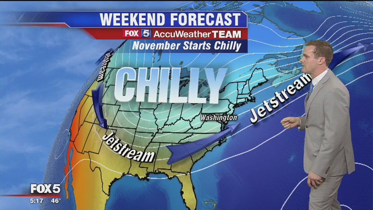 November starts chilly with temps in the 50s; dry, cool weekend for Nationals World Series Parade