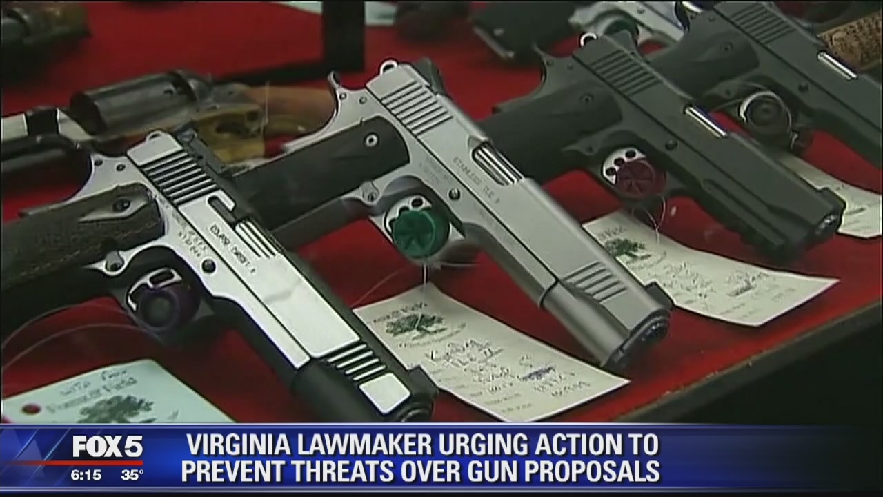 Virginia lawmaker urging action to prevent threats over gun proposals