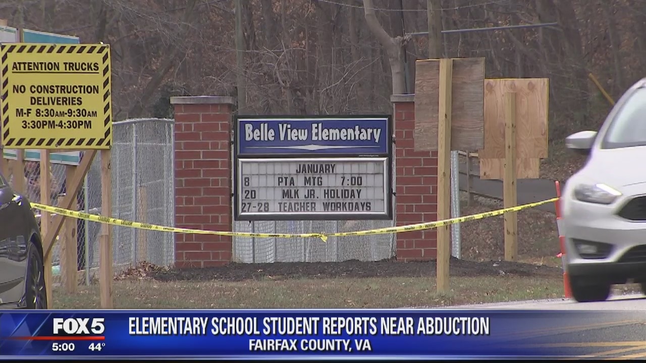 Elementary school students reports near abduction in Fairfax County