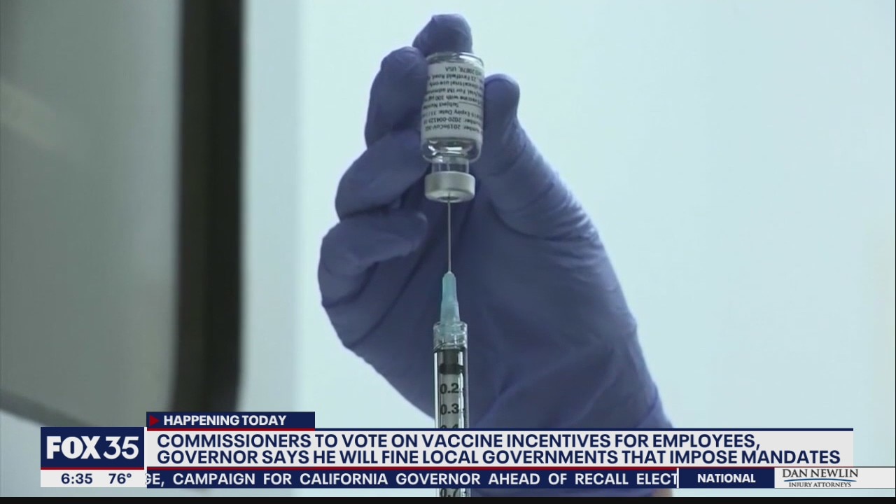 Commissioner to vote on vaccine incentives for employees