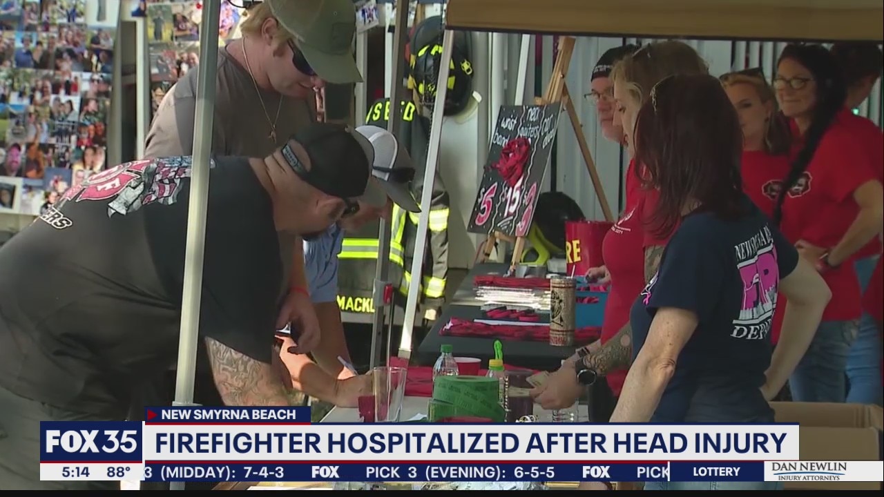 New Smyrna Beach firefighter hospitalized after head injury