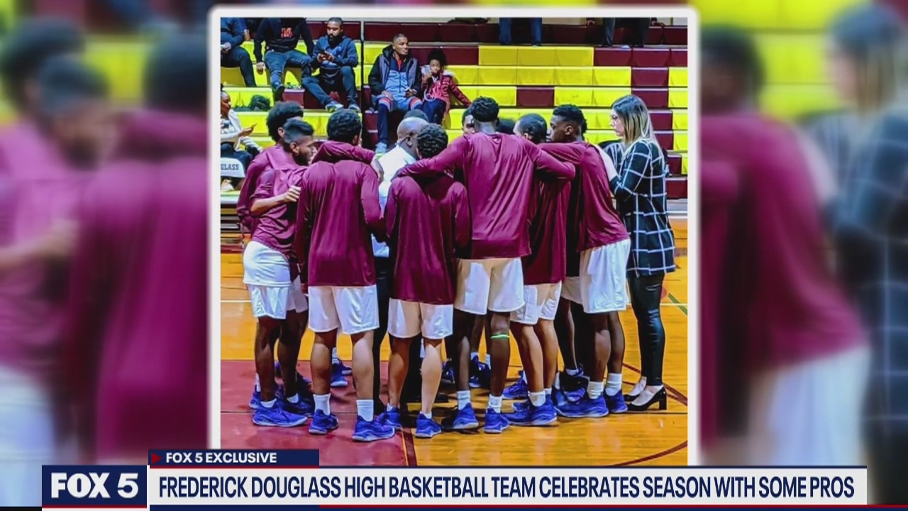 Frederick Douglass High basketball team celebrates season with some pros