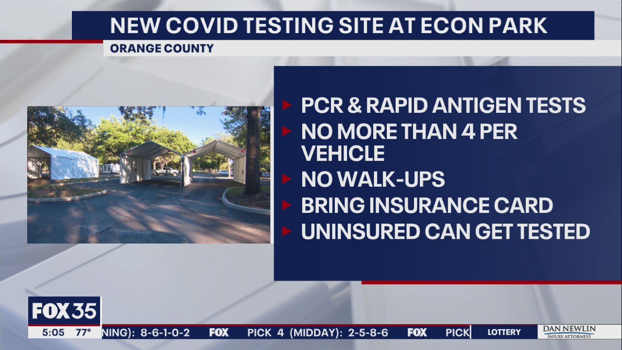 Orange County to open new COVID-19 testing site at Econ Park