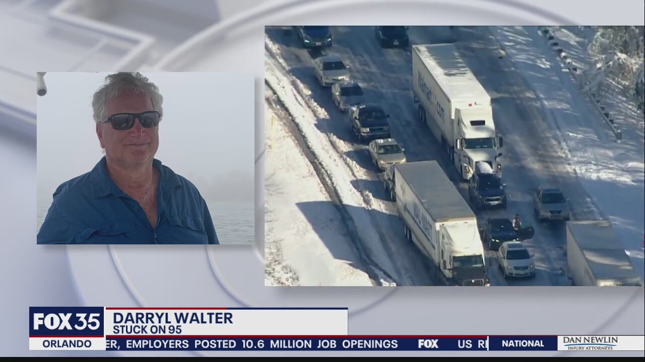 Family leaving Florida stranded on I-95 in Virginia for hours