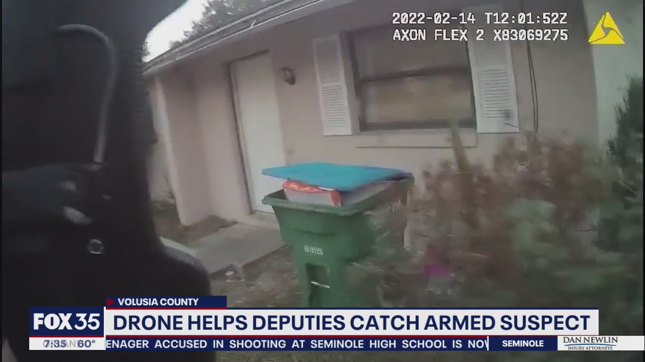 Drone helps Volusia deputies catch armed suspect