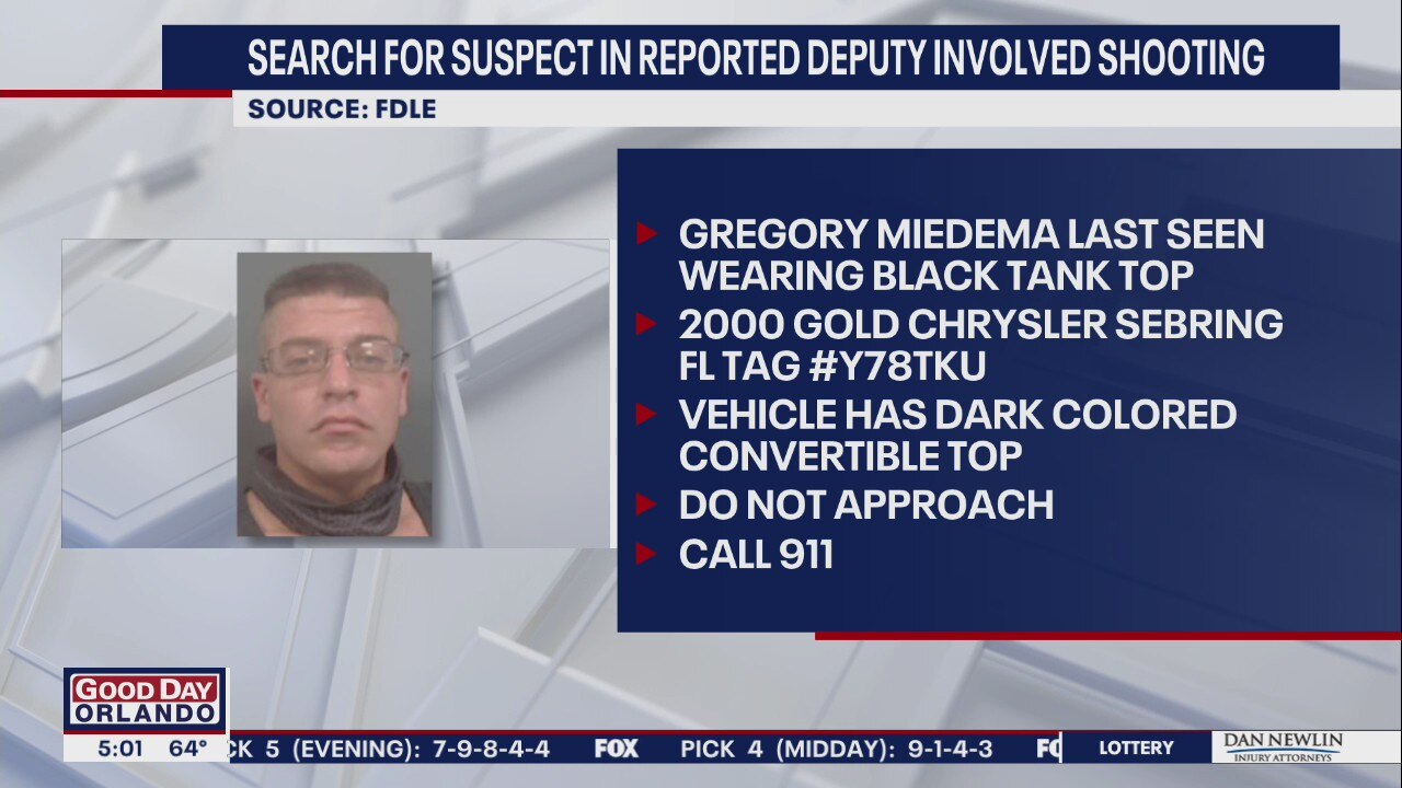 Search underway for man suspected of shooting north Florida deputy