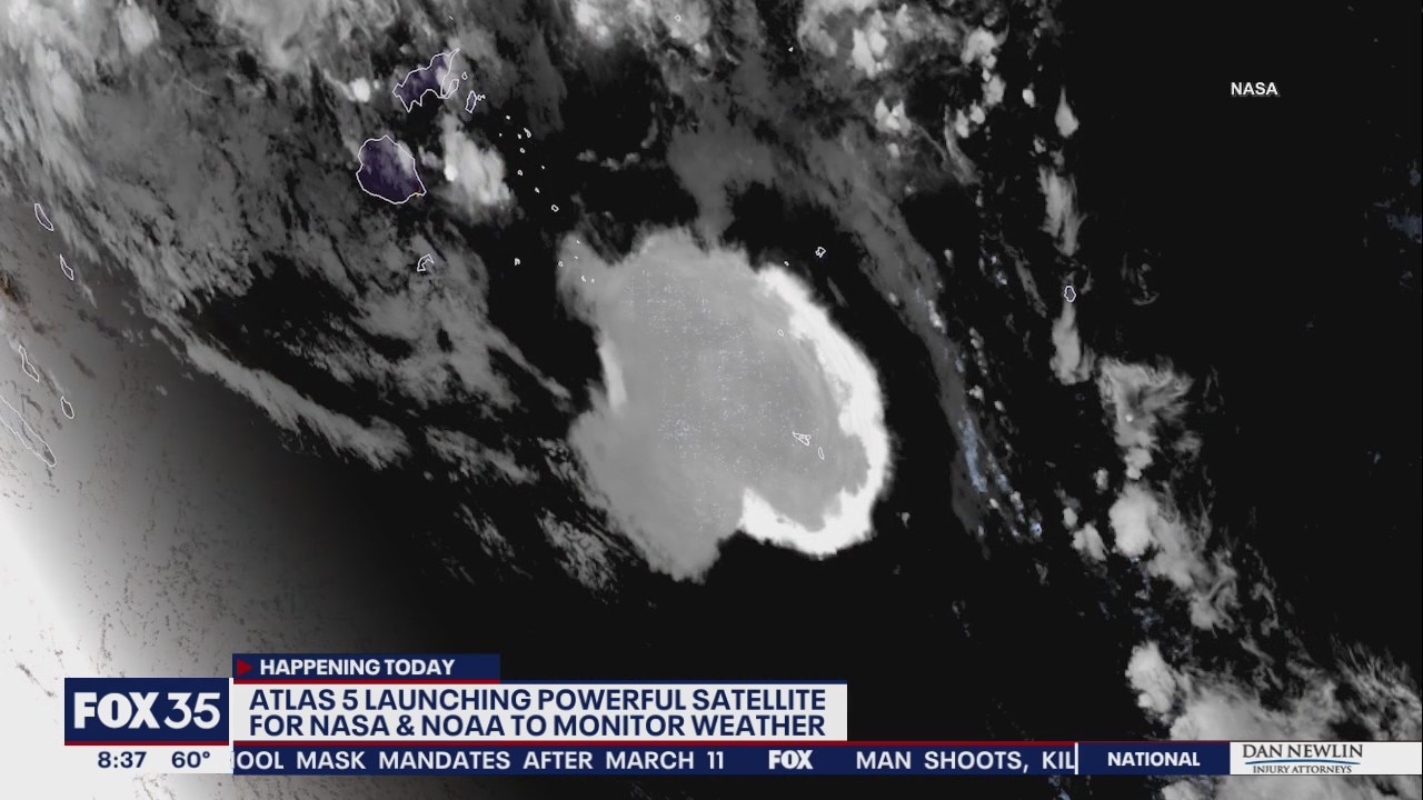 Atlas V launching satellite for NASA and NOAA to monitor weather