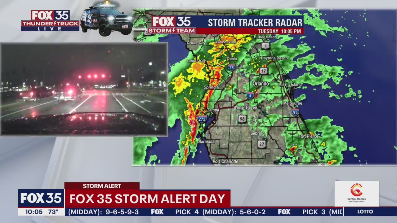 Strong storms moving through Central Florida