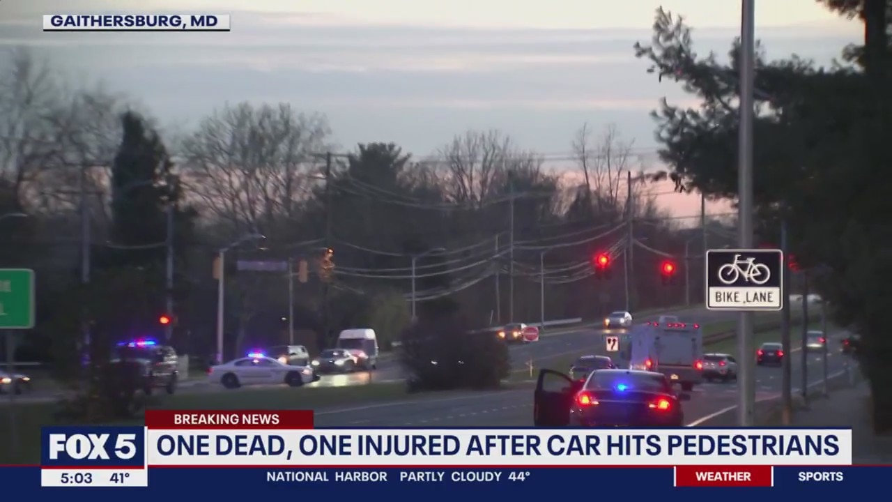 1 dead, 1 injured after car hits pedestrians