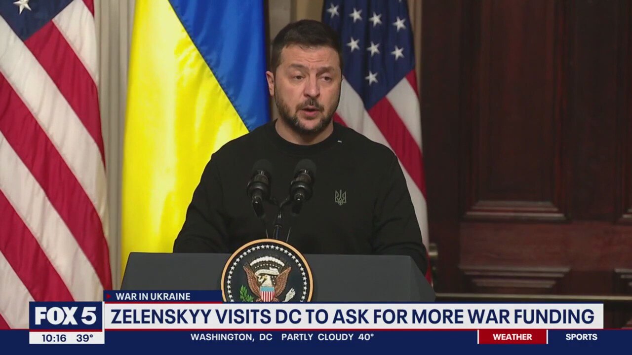 Volodymyr Zelenskyy visits DC to ask for more war funding