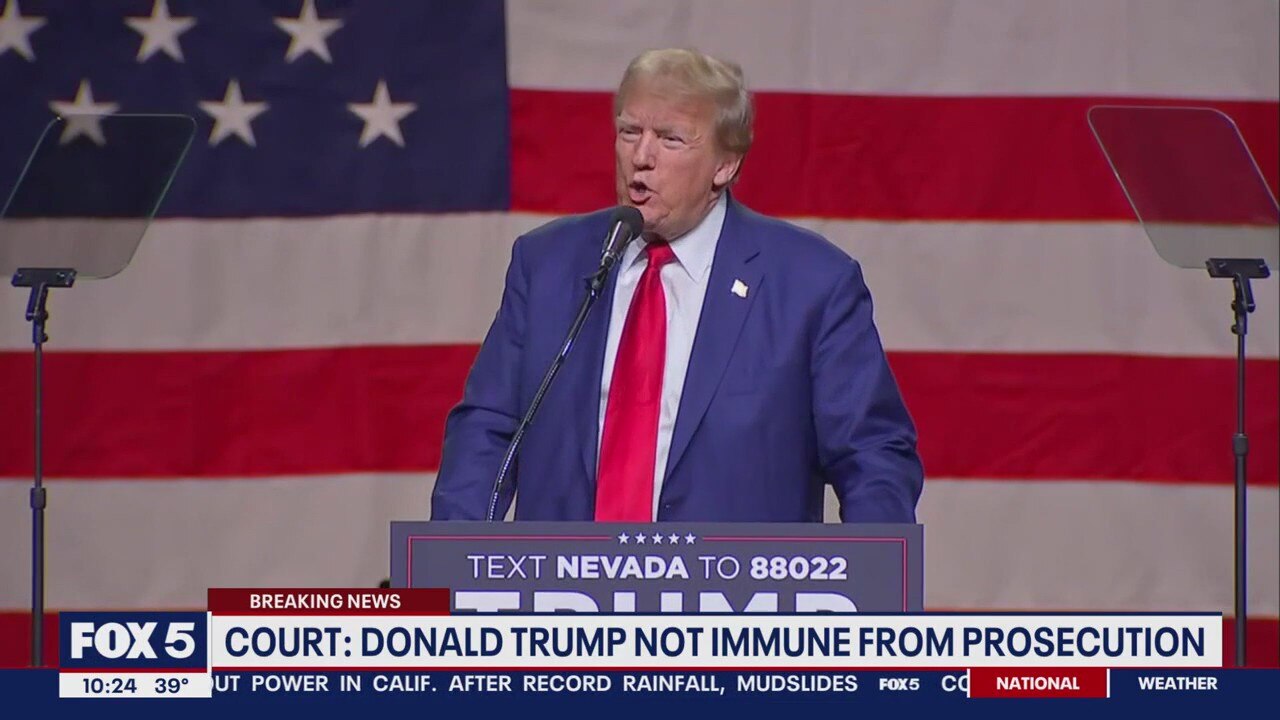 Donald Trump is not immune from prosecution in 2020 election interference case