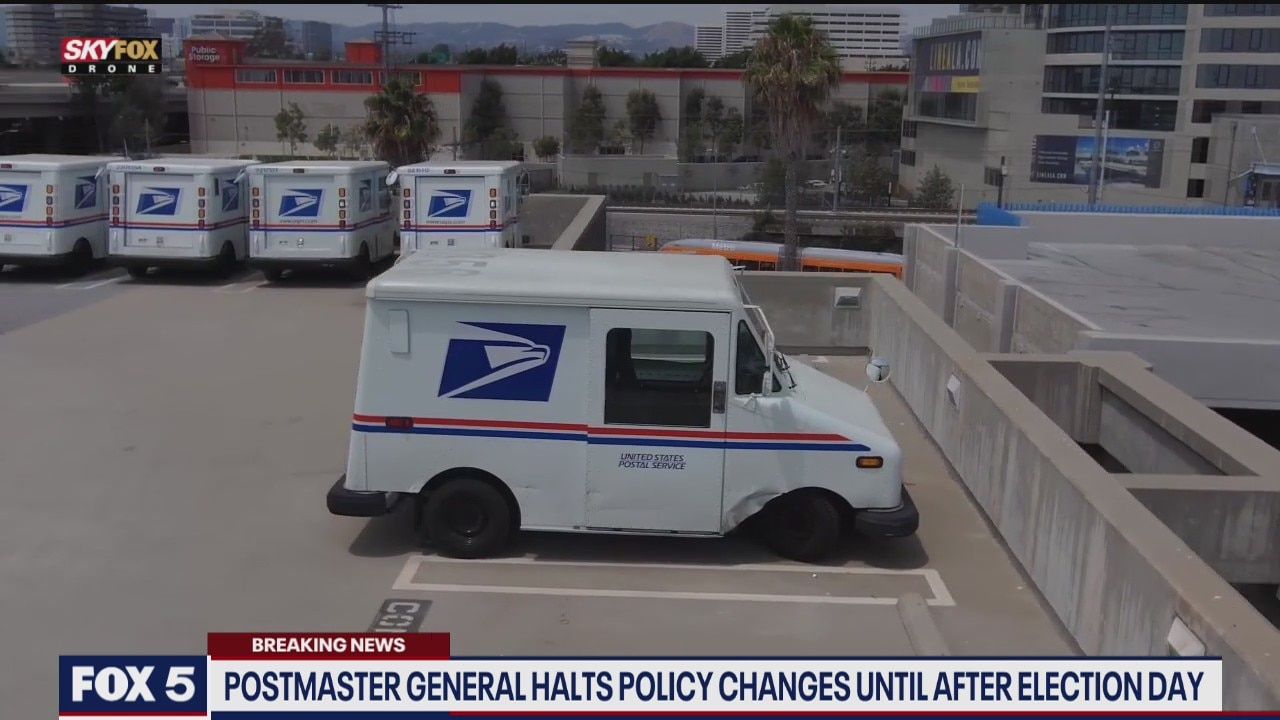 Postmaster General halts policy changes until after Election Day
