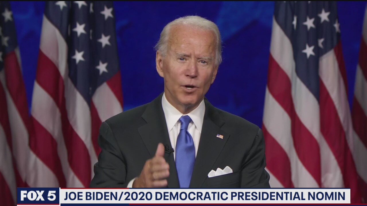 Joe Biden accepts the Democratic presidential nomination