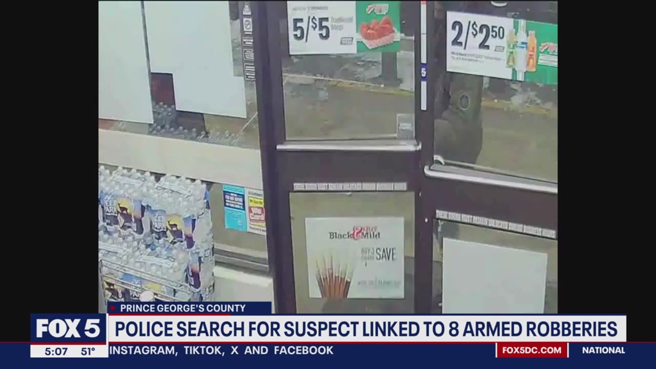 Serial armed robber on the loose in Prince George's County