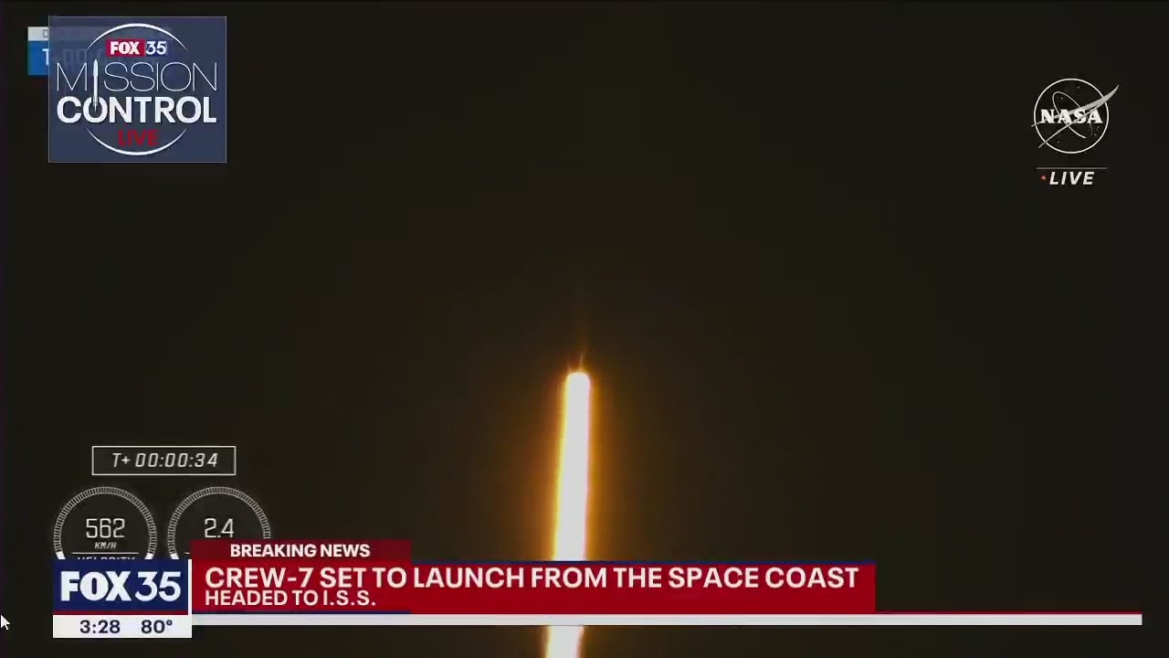 Watch again: Crew-7 Mission launches to ISS