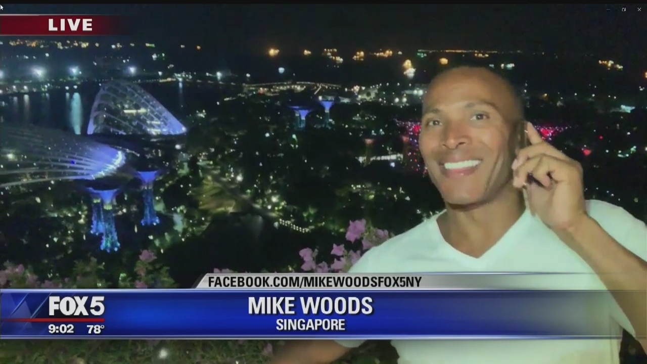 Mike Woods calls in from vacation in Singapore