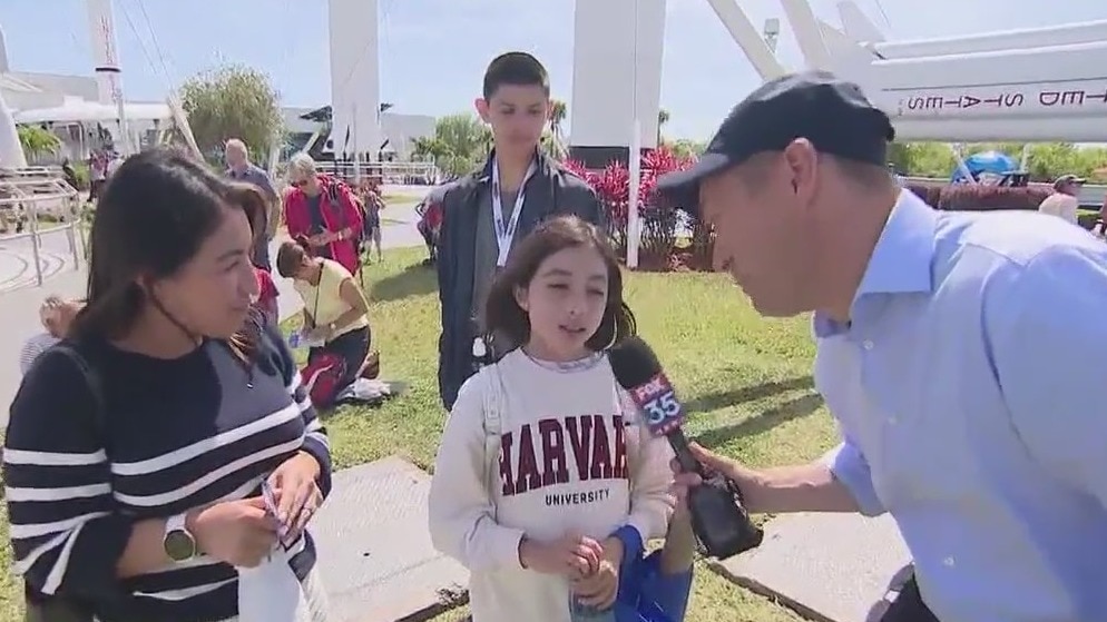 Watching the solar eclipse at Kennedy Space Center