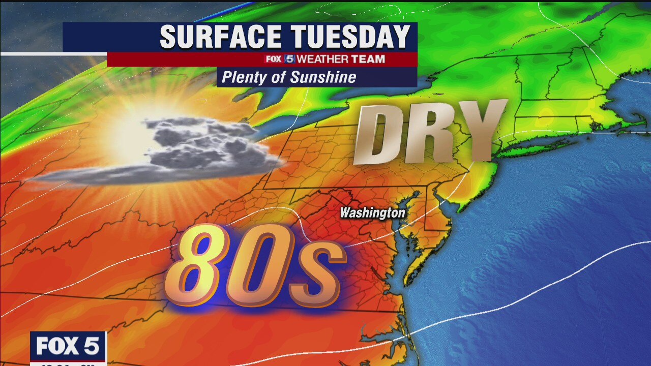 FOX 5 Weather forecast for Tuesday, April 27