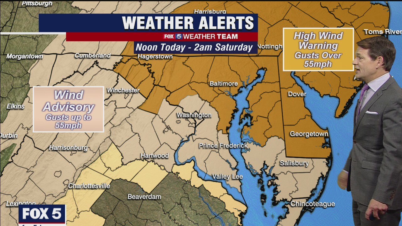 FOX 5 Weather forecast for Friday, April 30