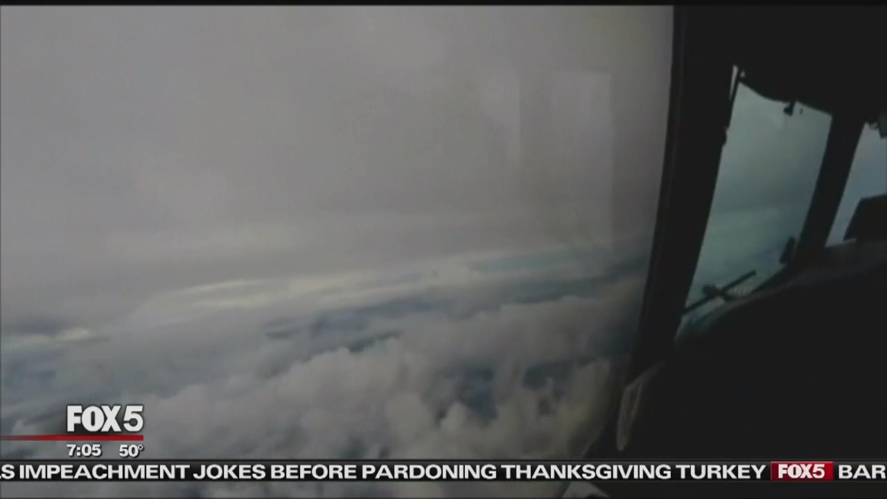 Go inside flight deck preparing for nasty weather