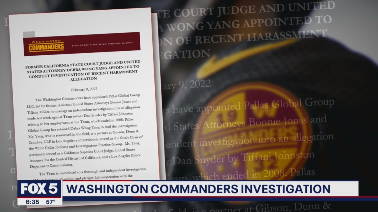New developments in Washington Commanders investigation